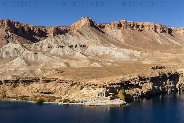 Overlook over the deep blue lakes of the Unesco National Park