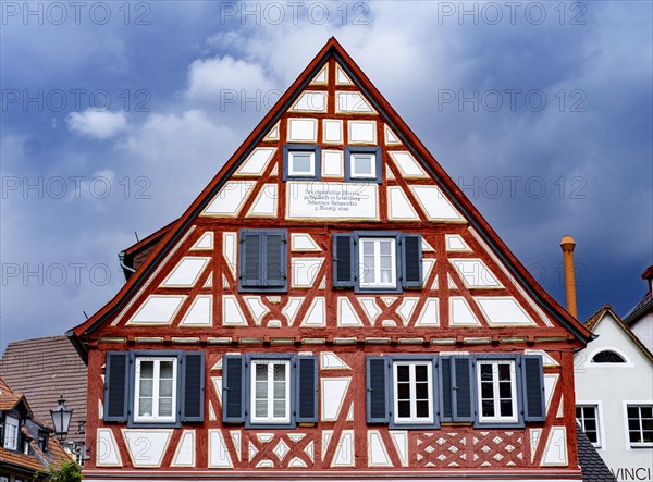 Half-timbered house on the market square of Ladenburg