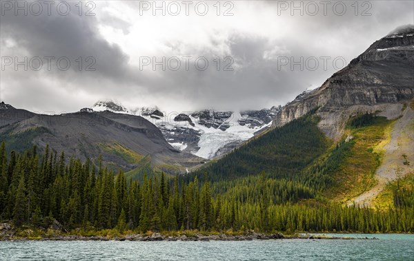 Cloudy snow-capped peaks