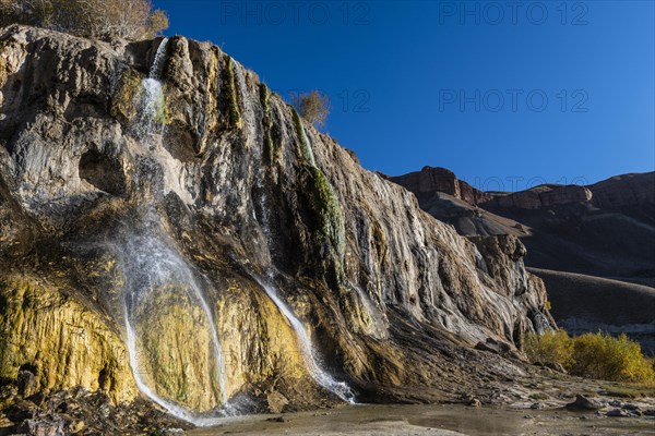 Waterfall at a overflow of the lower lake