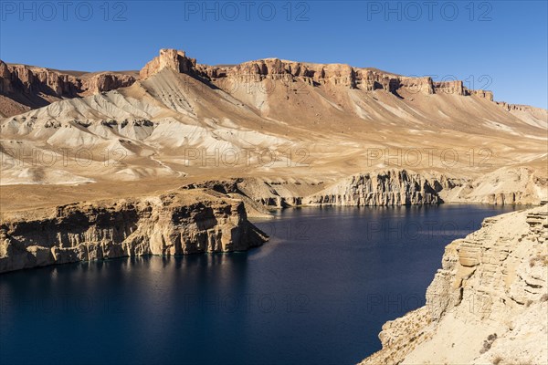 Overlook over the deep blue lakes of the Unesco National Park