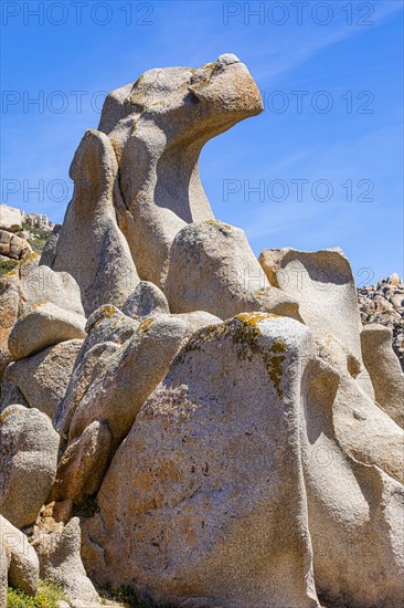 Bizarre rock formations on the rocky coast of Capo Testa near Santa Teresa di Gallura