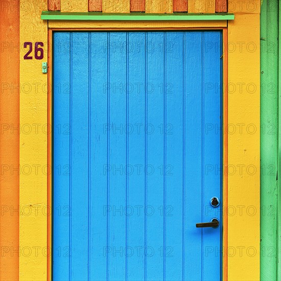 Traditional colourful wooden house