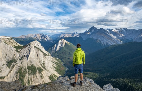 Hiker looking into the distance