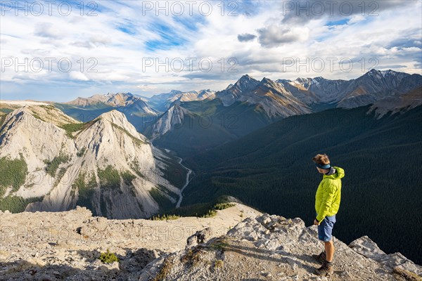 Hiker looking into the distance