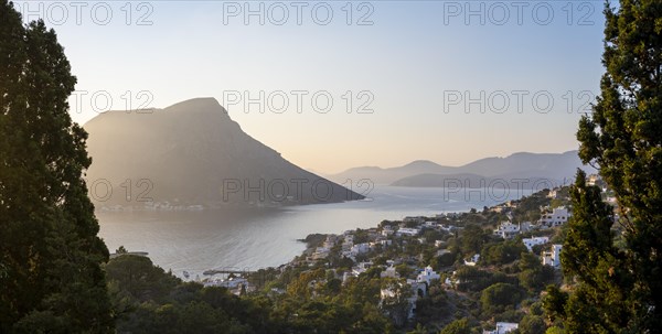 Sea and hills in evening mood