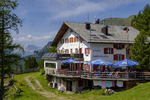 Rifugio Marmolada at Fedaia Pass