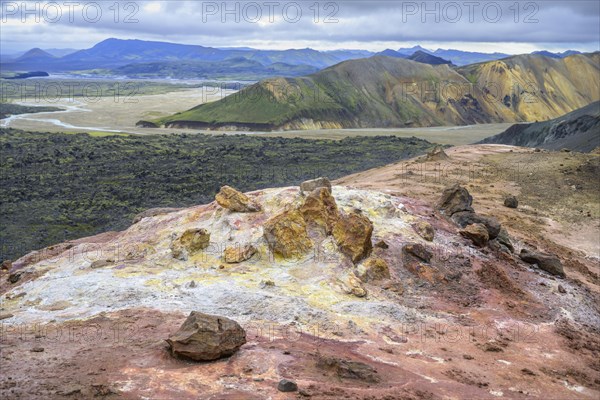 Solfatars and Laugahraun lava field