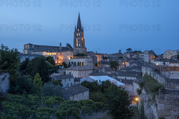 Old town and rock church