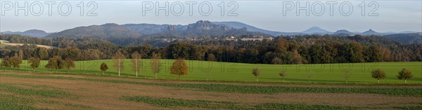 View from Rathmannsdorf of the Schrammsteine