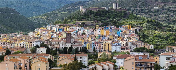 Colourful houses in the town of Bosa