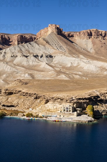 Overlook over the deep blue lakes of the Unesco National Park