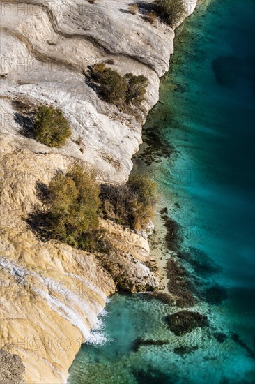 Overlook over the deep blue lakes of the Unesco National Park