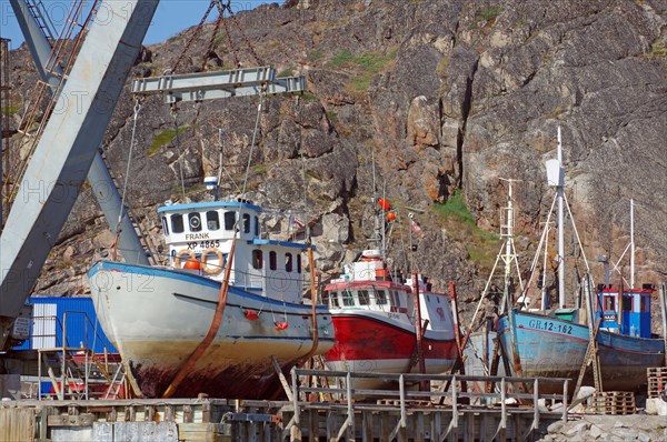 Fishing boats at the shipyard