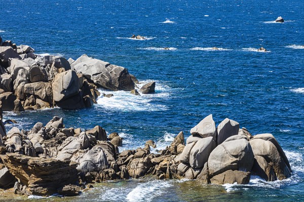 Bizarre rock formations on the rocky coast of Capo Testa near Santa Teresa di Gallura