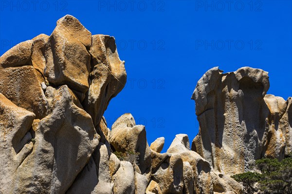 Bizarre rock formations in the Valle della Luna on the rocky coast of Capo Testa near Santa Teresa di Gallura