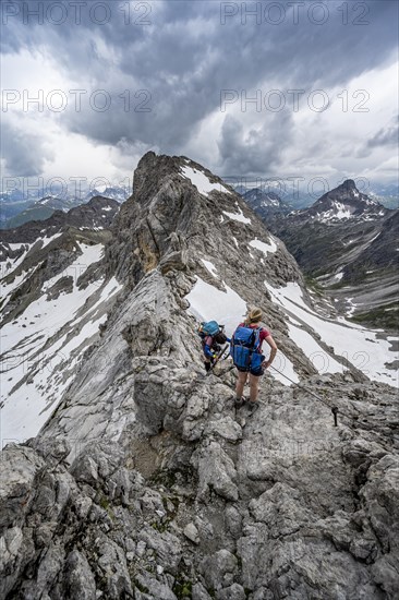 Hiker on rock