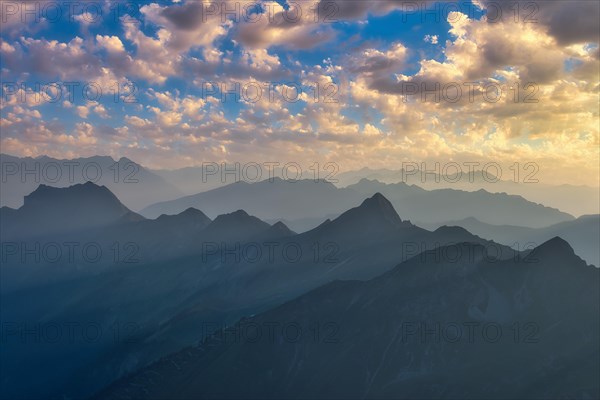 View from Brienzer Rothorn to Bernese Alps