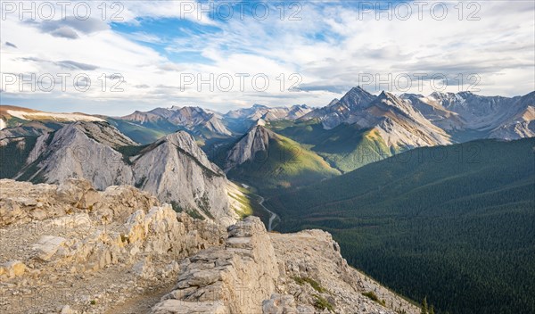 Mountain landscape with peaks