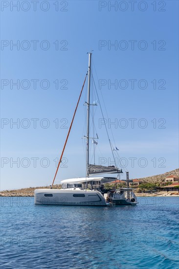 Sailing catamaran on the sea