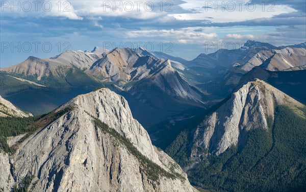 Mountain landscape with peaks