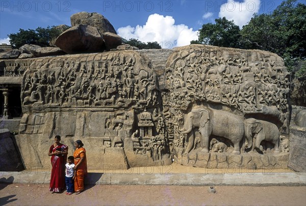 Monumental rock relief