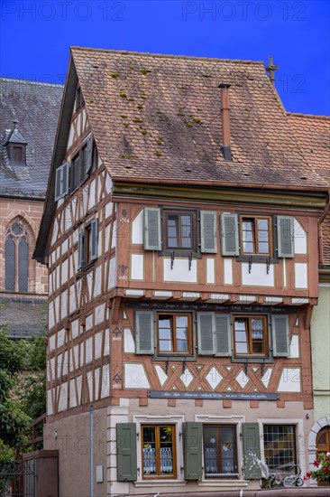 Half-timbered house in the old town of Ladenburg