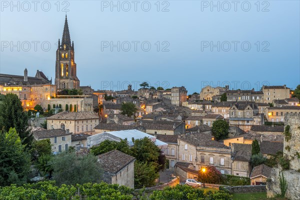 Old town and rock church