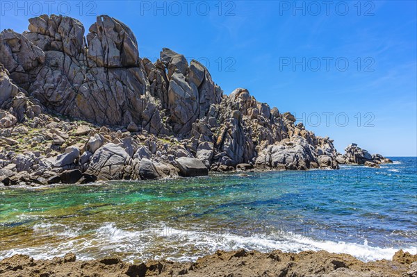 Bizarre rock formations in the Valle della Luna on the rocky coast of Capo Testa near Santa Teresa di Gallura