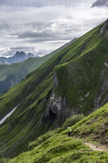 Hiker on a hiking trail