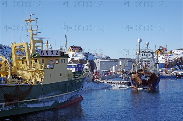 Fishing boat lying in the harbour