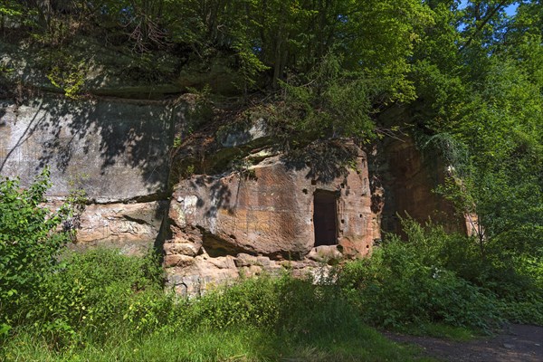 Remains of the former quarry in the Schwarzachklamm