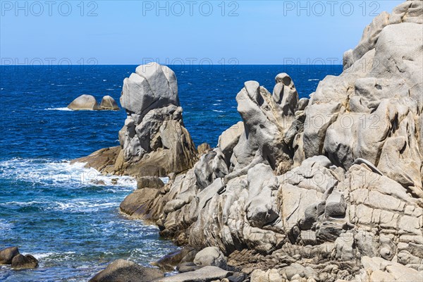 Bizarre rock formations on the rocky coast of Capo Testa near Santa Teresa di Gallura