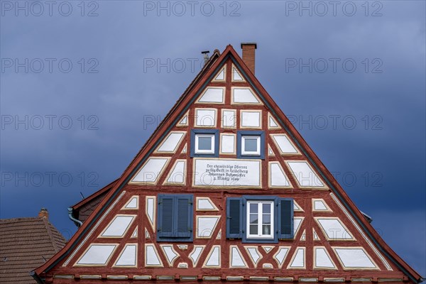Half-timbered house on the market square of Ladenburg