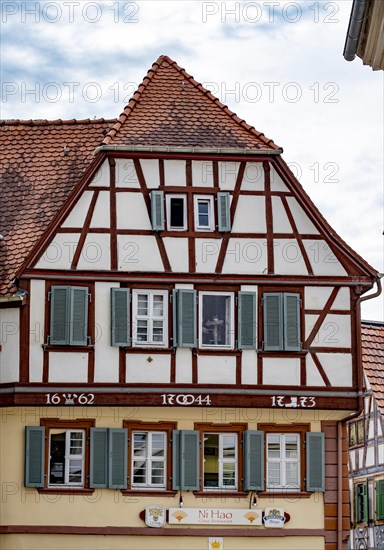 Half-timbered house in the old town of Ladenburg