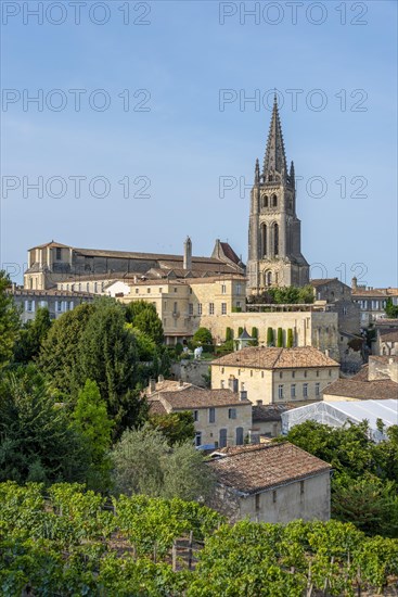 Old town and rock church