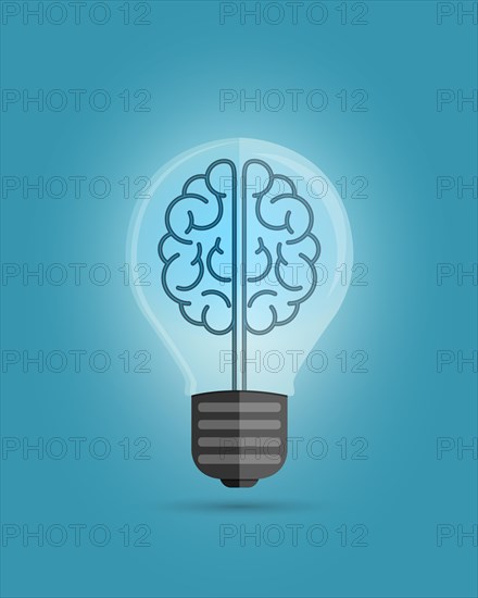 Light bulb with a brain inside