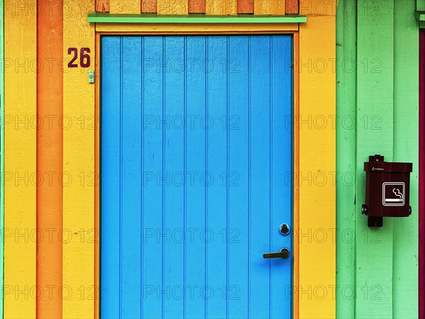 Traditional colourful wooden house