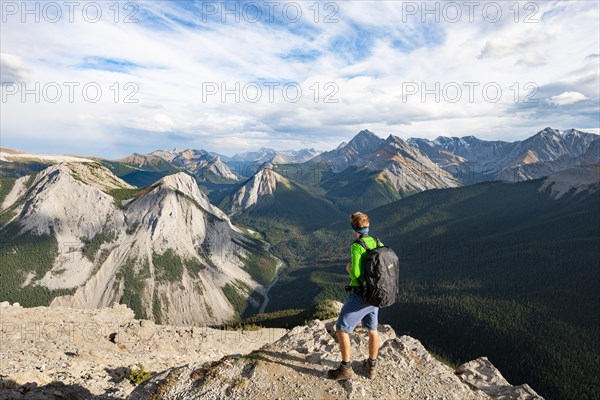 Hiker looking into the distance