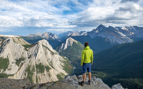 Hiker looking into the distance