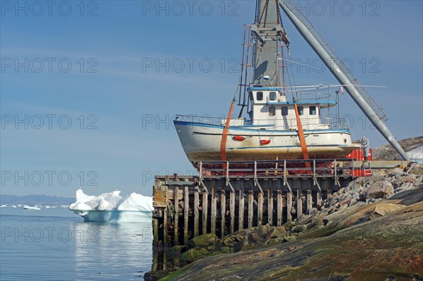 Fishing boat in the shipyard