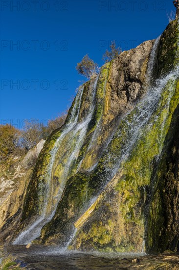 Waterfall at a overflow of the lower lake