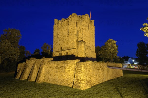 Ruin of partially restored former moated castle from the Middle Ages Altendorf Castle