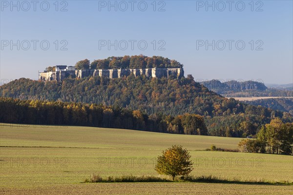 View from Pfaffenstein to Koenigstein Fortress