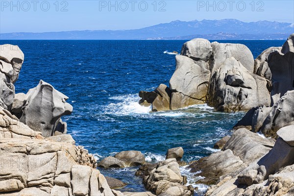 Bizarre rock formations on the rocky coast of Capo Testa near Santa Teresa di Gallura