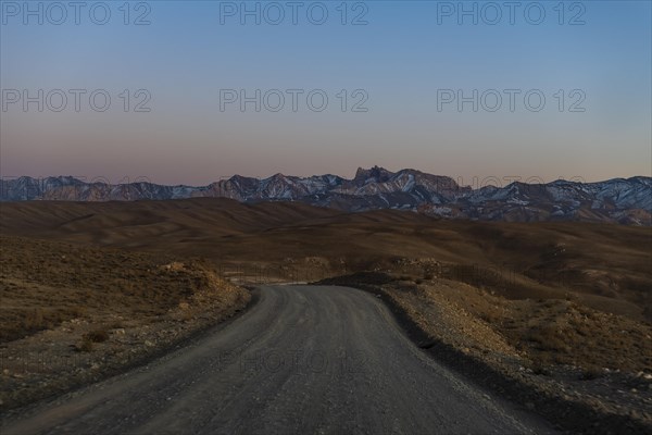 Snow capped mountain scnerey at sunset in the Unesco National Park