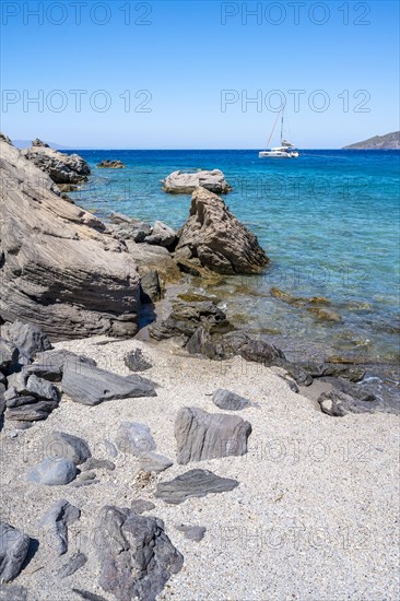 Beach with volcanic rocks