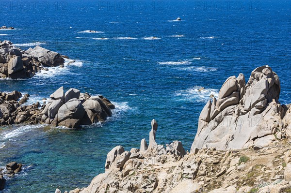 Bizarre rock formations on the rocky coast of Capo Testa near Santa Teresa di Gallura