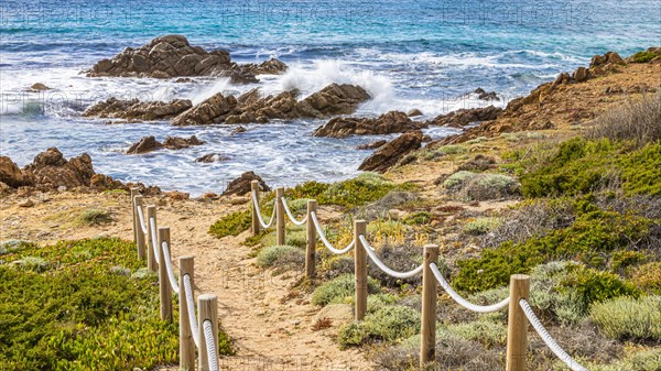 Surf on the rocky coast of Isola Maddalena