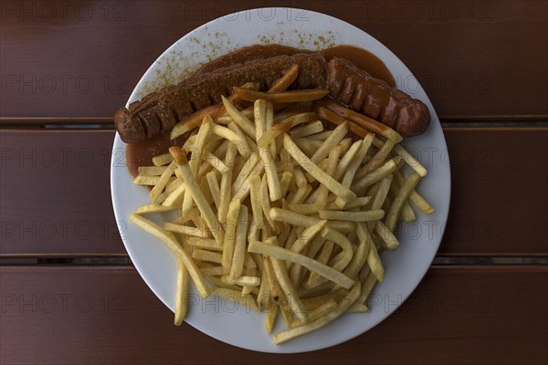 Currywurst with french fries